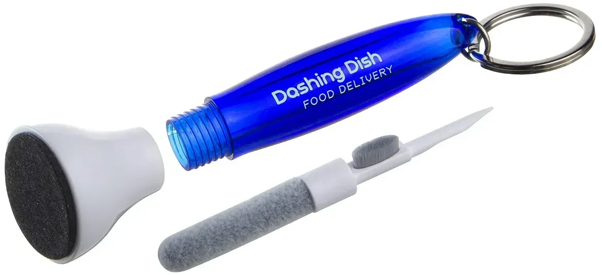 Promotional branded Swab cleaner showing four cleaning tools, detail view