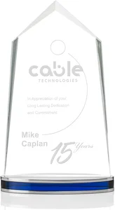 Starfire Award on Blue or Green Color Block Base