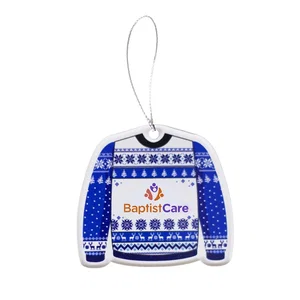 Sweater Ornament, 2.75" x 2.5" Clear Acrylic, Full-Color Imprint