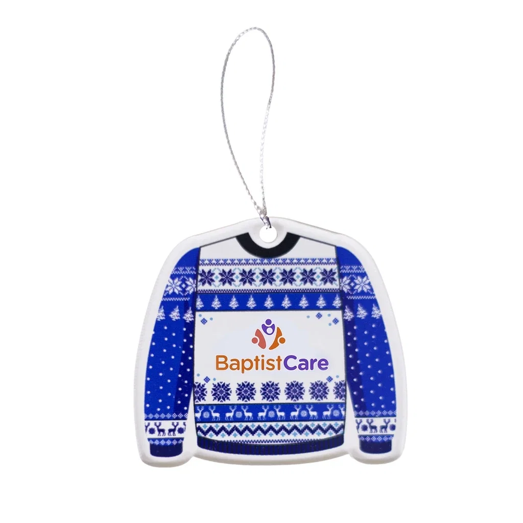 Sweater Acrylic Ornament — Clear