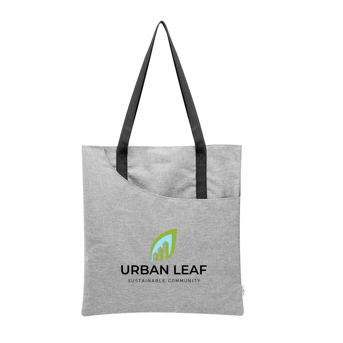 Red version of the recycled polyester tote shown flat