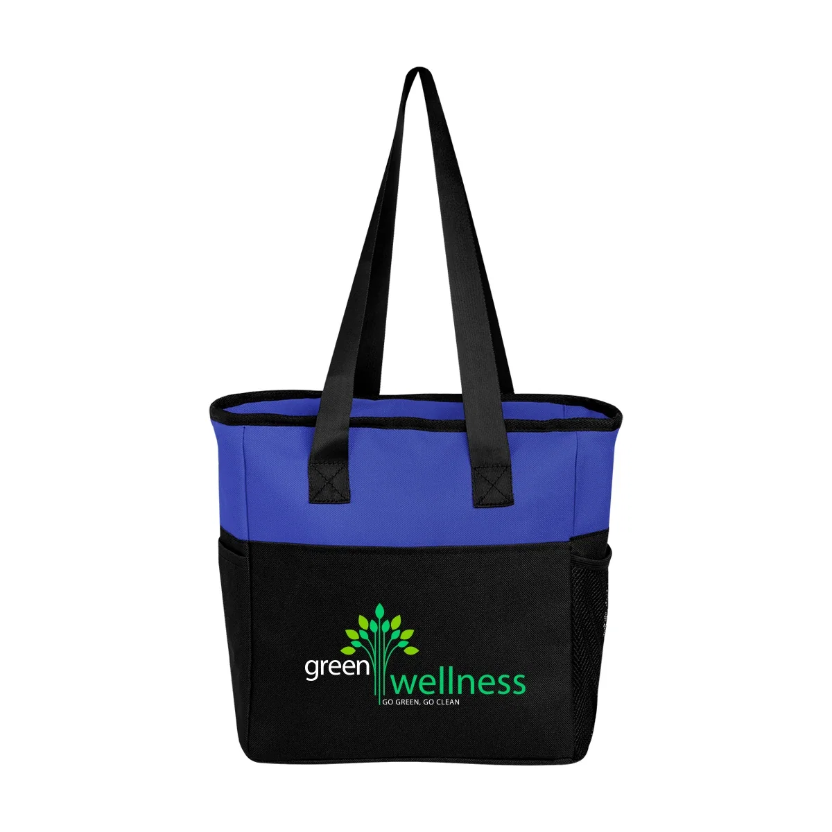 Short carry handles joined above the bag