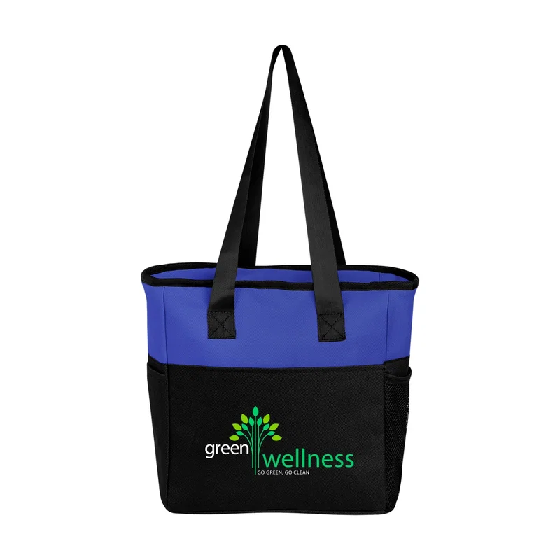 Short carry handles joined above the bag