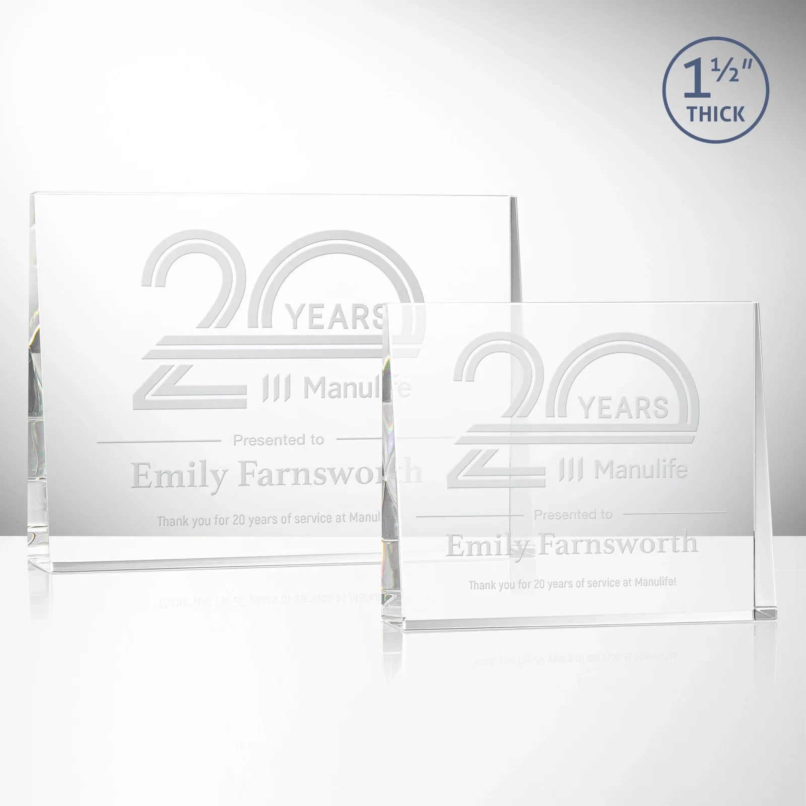 Sylvania Customizable Optical Wedge Award 1.5" — view 3