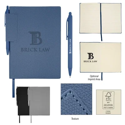 Sylvia journal shown closed with a matching pen resting on top