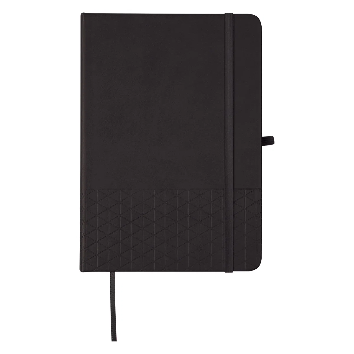 Journal opened flat to show its blank pages