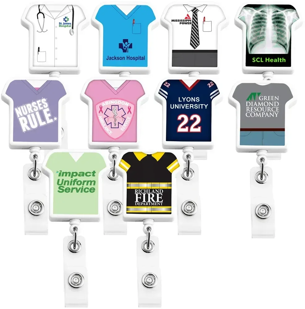T-shirt Shape Retractable Id Badge Reel