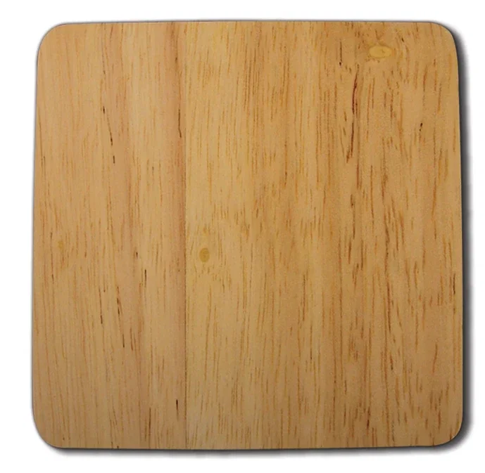 Table-Saver Square Bamboo Coaster. Square bamboo coaster for restaurants and hospitality branding, view 2