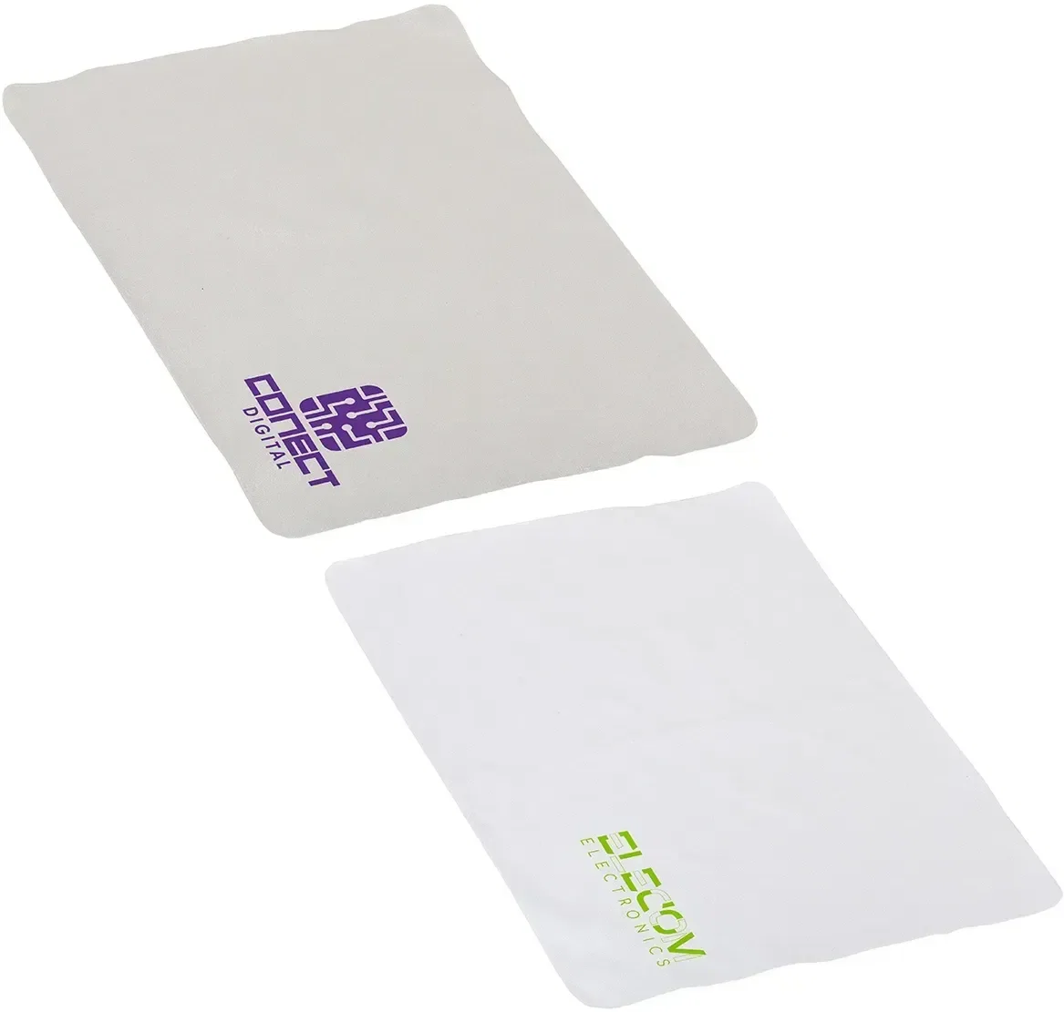 Tablet Heavyweight custom microfiber cleaning cloth, branded 220GSM screen cloth, front view