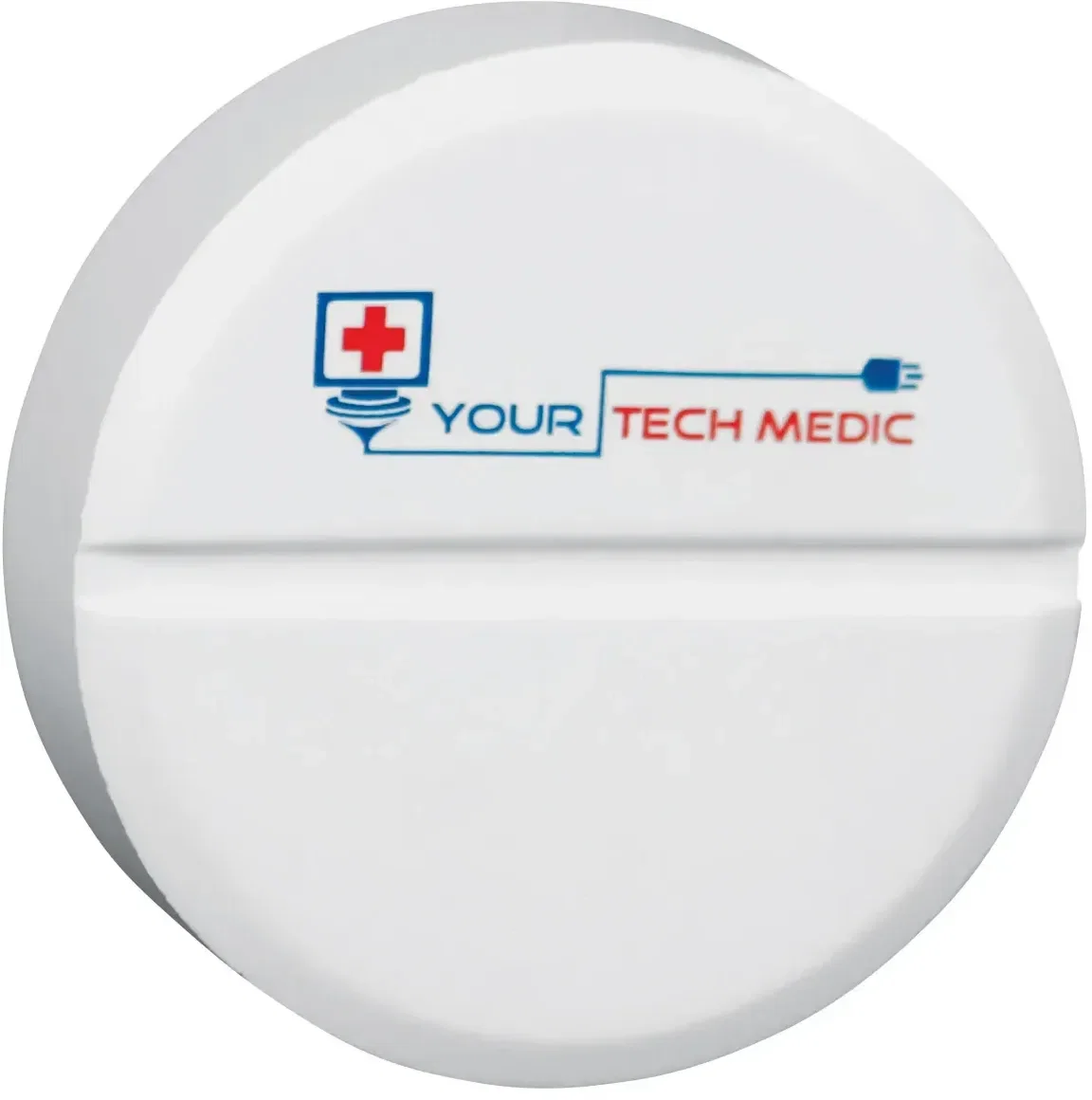 Custom Tablet Pill Stress Reliever, promotional round foam pill squeeze toy for branded pharmacy logo handouts