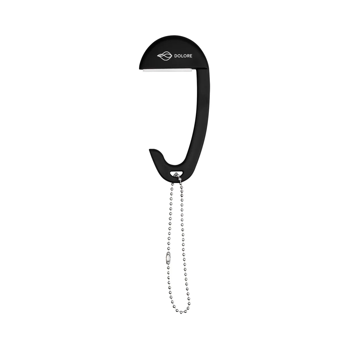 Hook arm extended to carry a handbag strap