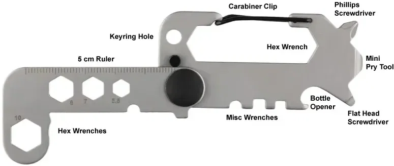 Personalized Tactical Pocket Carabiner Multi-Tool — view 3