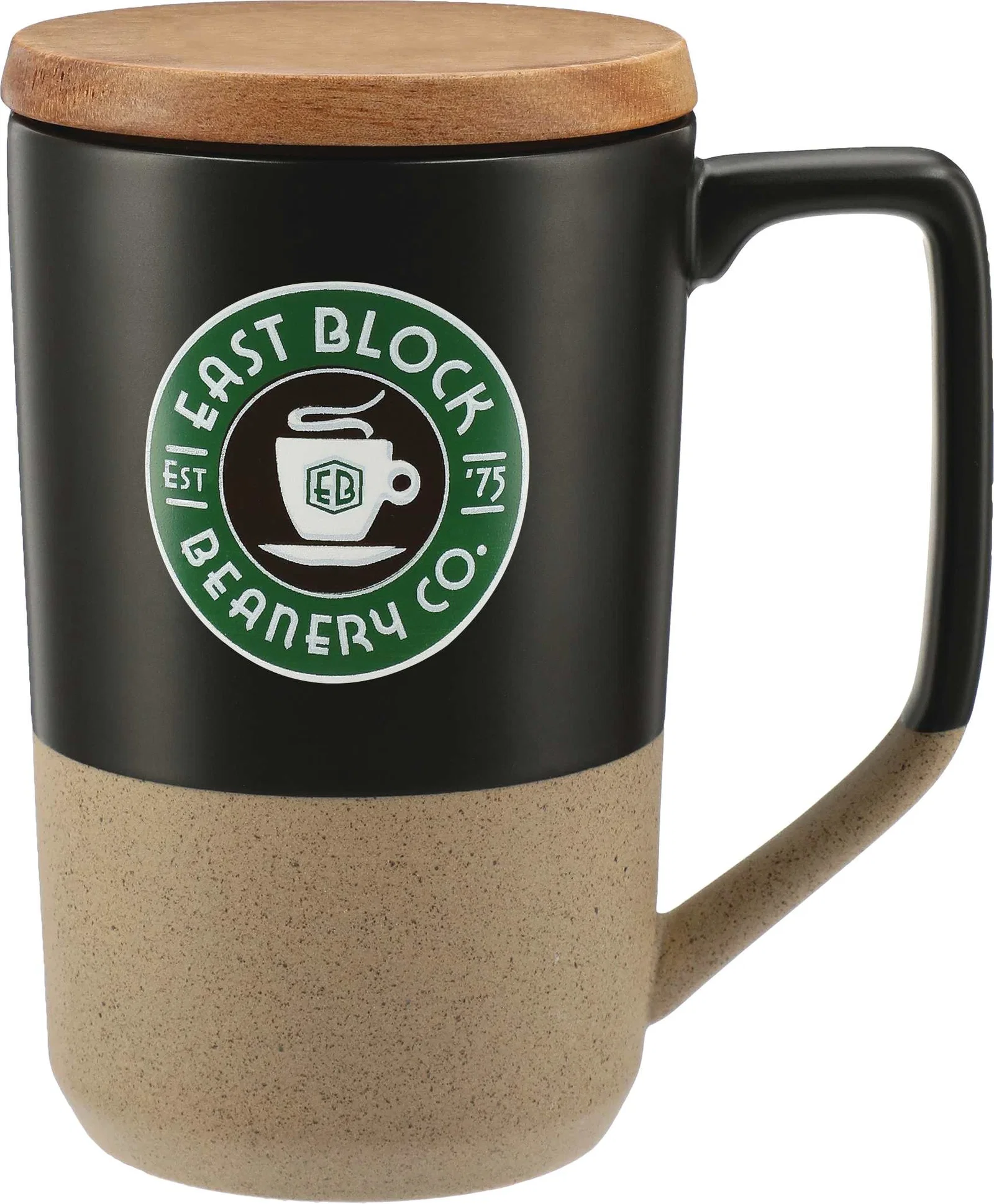 Tahoe Tea & Coffee Ceramic Mug with Wood Lid 16oz — view 15