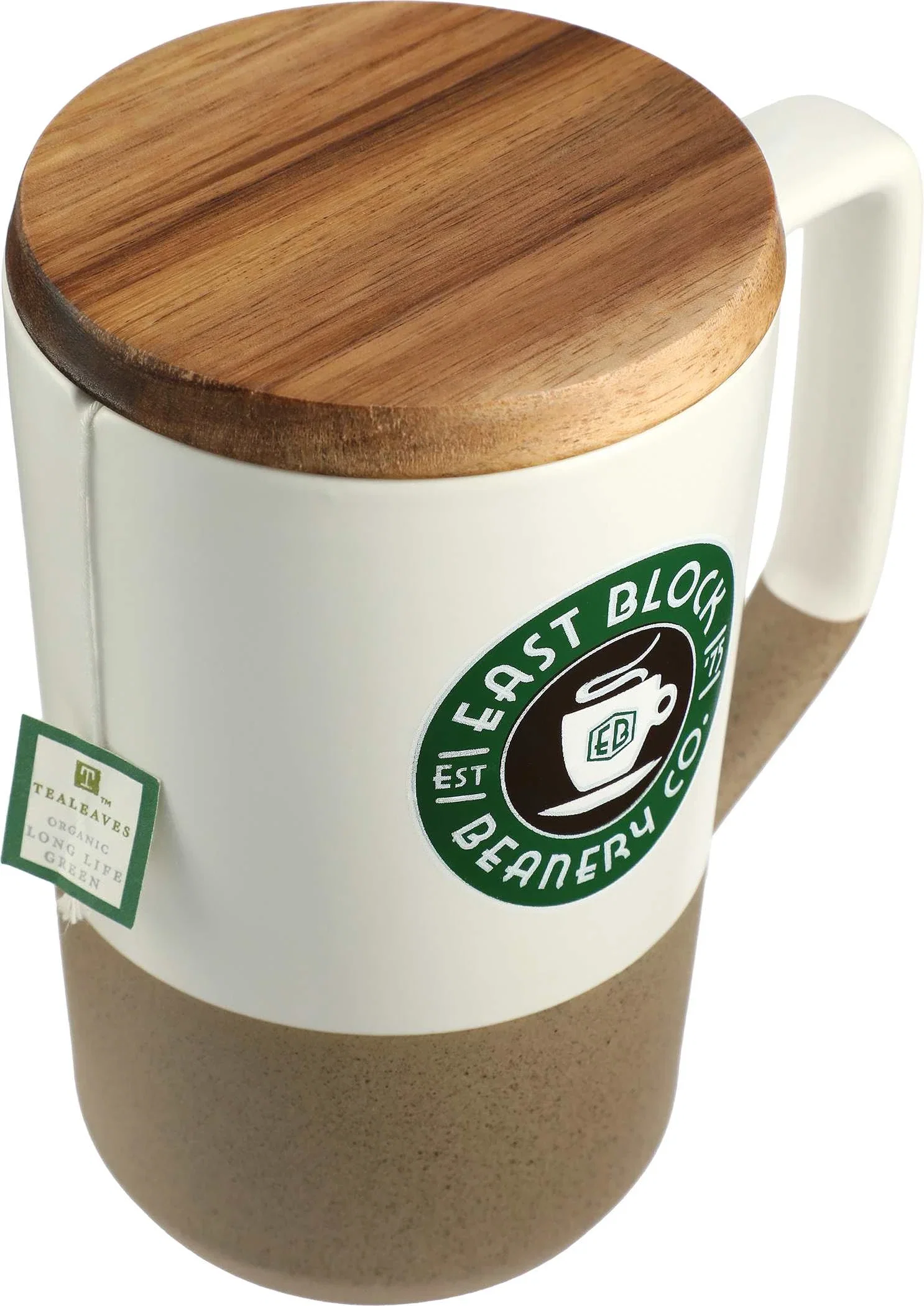 Tahoe Tea & Coffee Ceramic Mug with Wood Lid 16oz — view 29