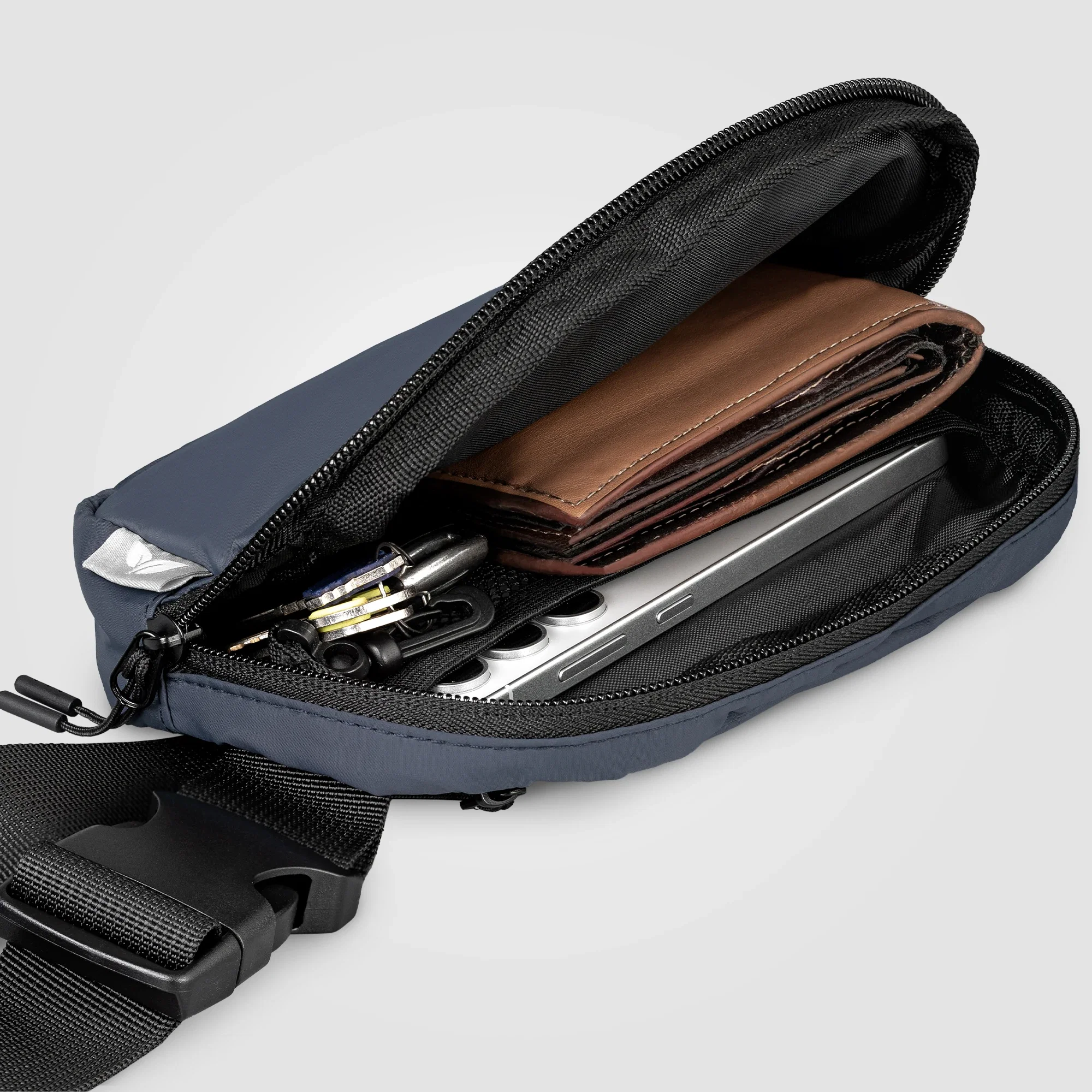 Taiga rPET Nylon Zippered Waist Bag — view 2