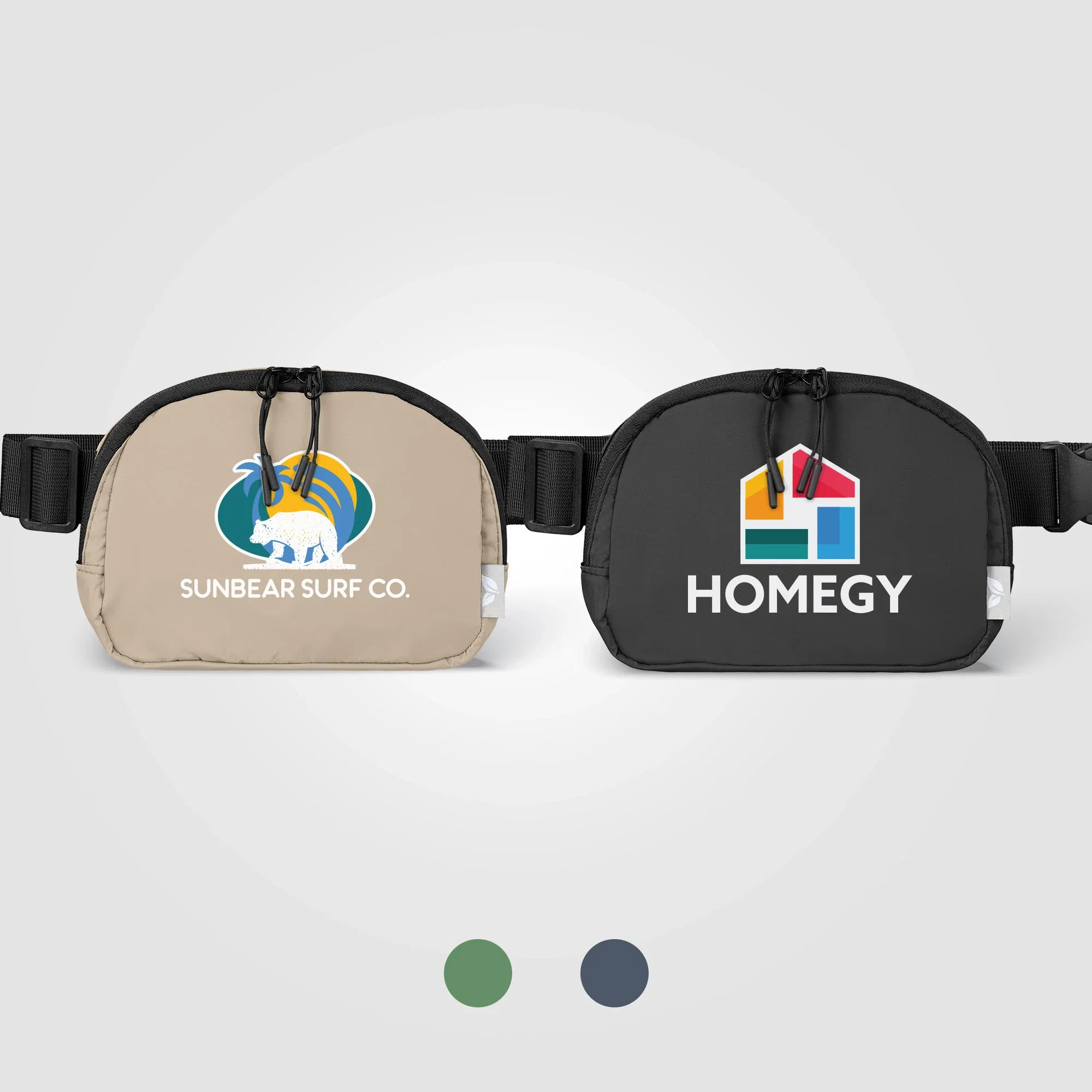 Taiga rPET Nylon Zippered Waist Bag