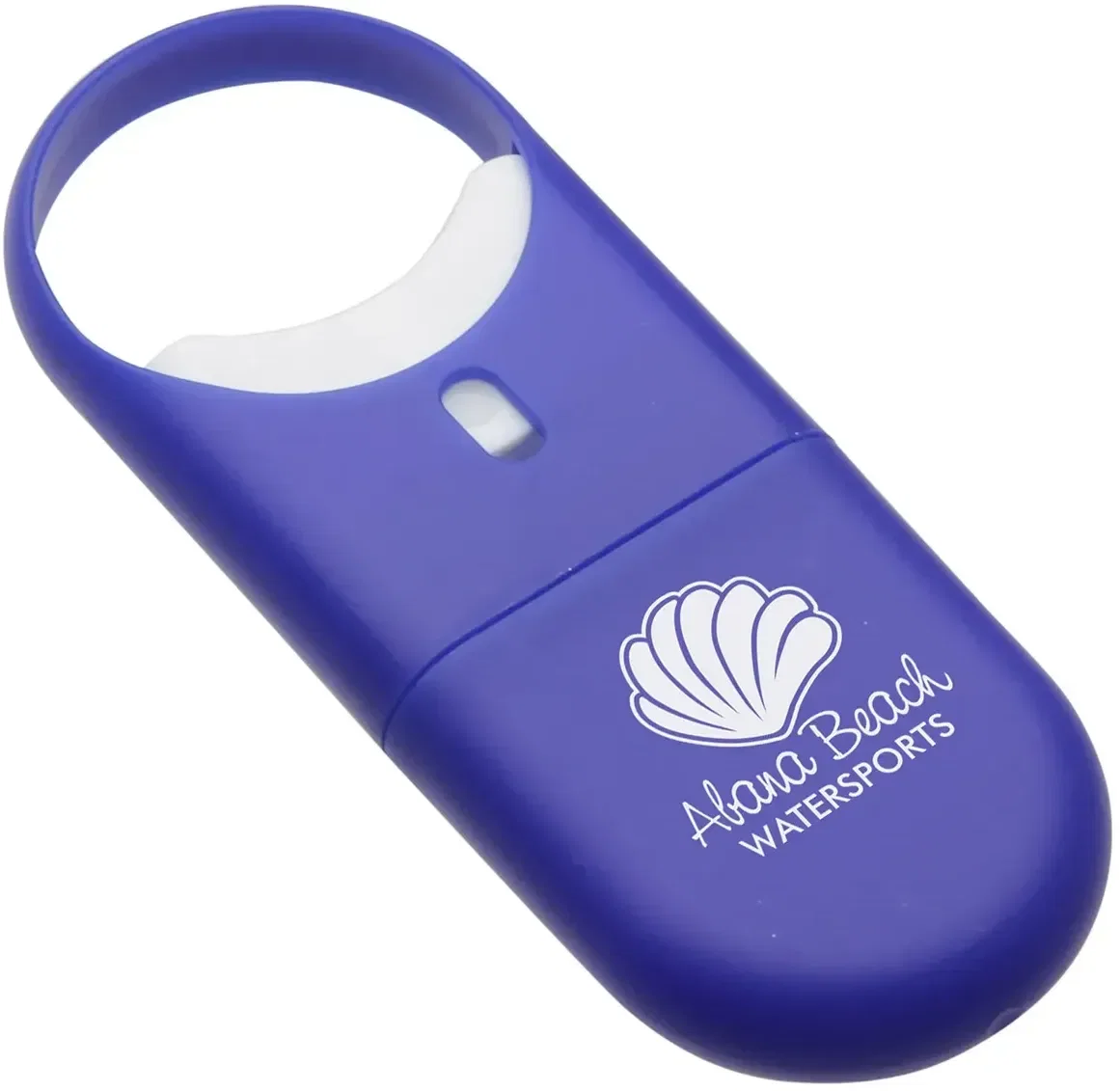 Take-Along Coconut SPF 30 custom sunscreen spray, branded broad-spectrum travel sprayer, front view