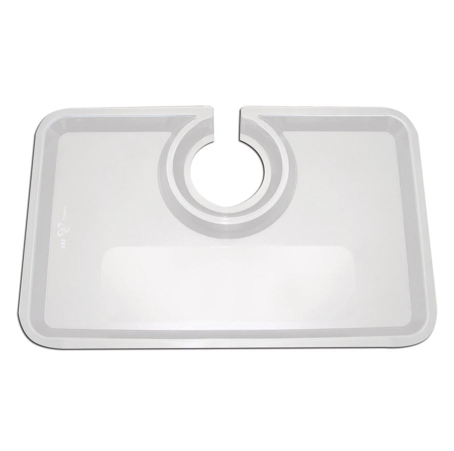 Take-Two Hold-It-All Snack & Wine Tray. Clear styrene wine and snack tray for wedding receptions and parties, view 2