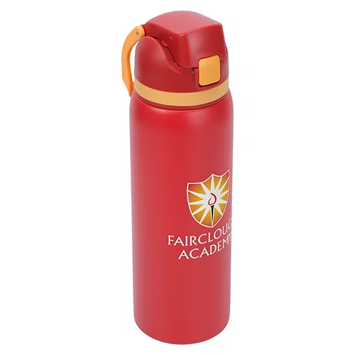 Branded Talus 27 oz bottle with straw lid, custom promotional dual-drink insulated water bottle
