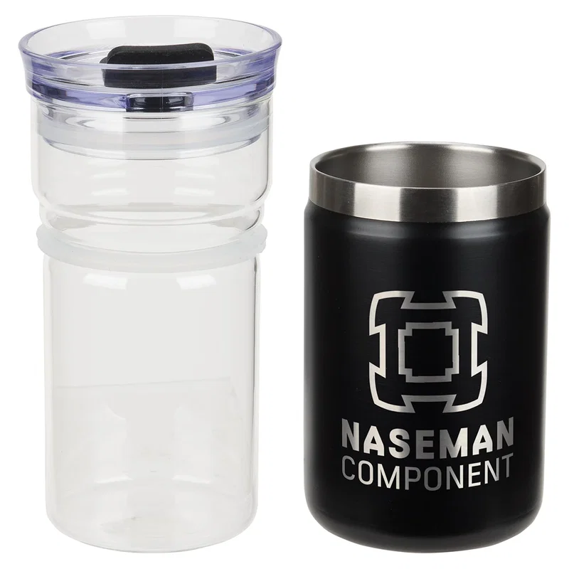 Close-up of the custom Tamari Tumbler's logo imprint area