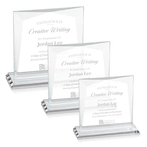 Starfire Crystal Square Award with All-Around Beveled Frame