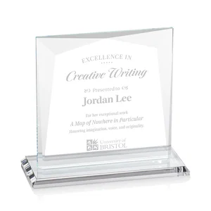 Starfire Crystal Square Award with All-Around Beveled Frame