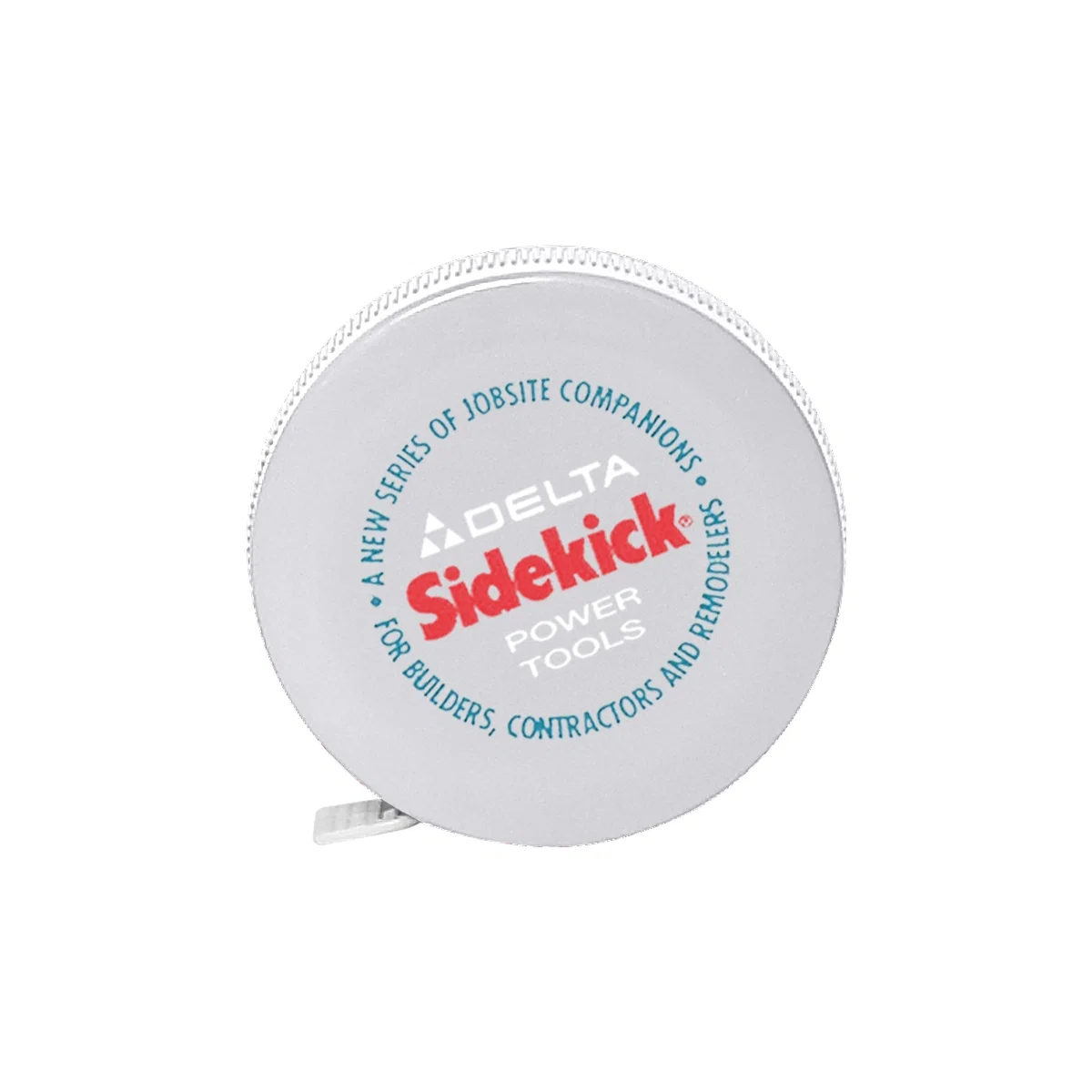 Round pocket tape measure with a two-inch diameter case