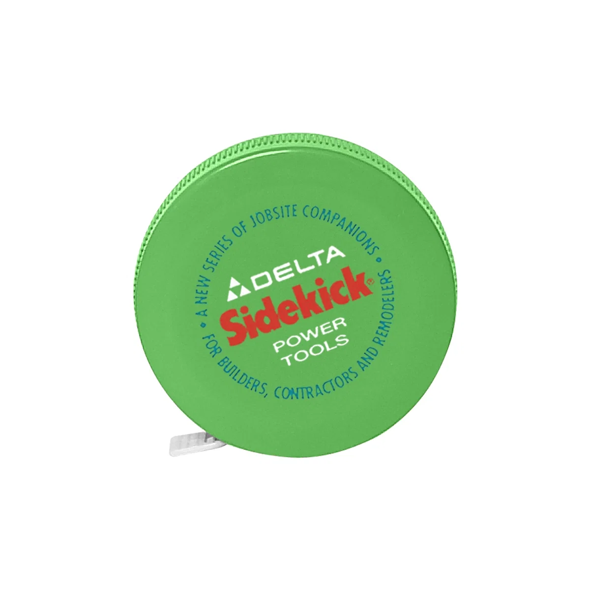 Retractable measuring tape pulled out a few inches from its housing