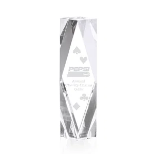 Tapered-Bevel Crystal Column Award