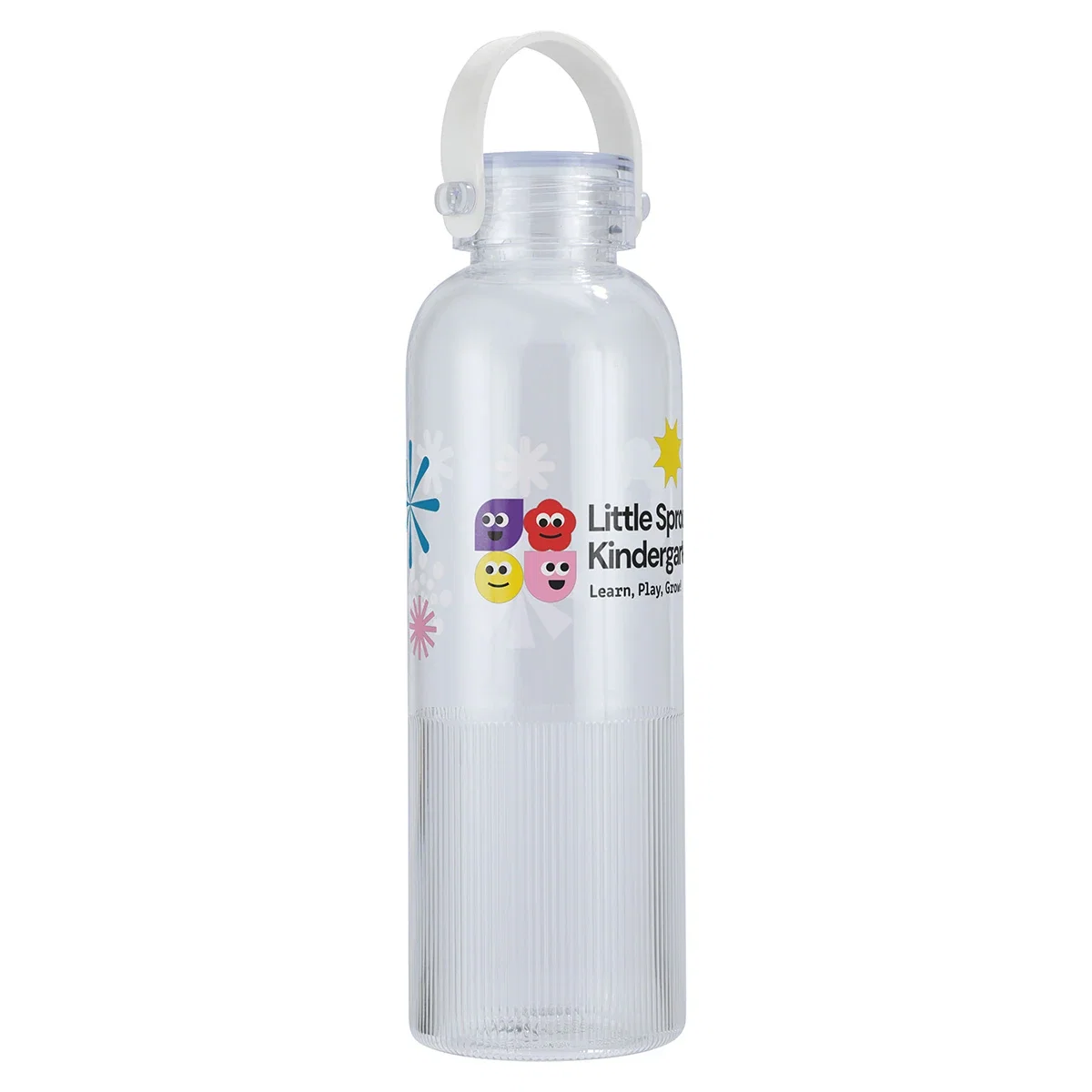 Close-up of the custom Tasman bottle's logo imprint area