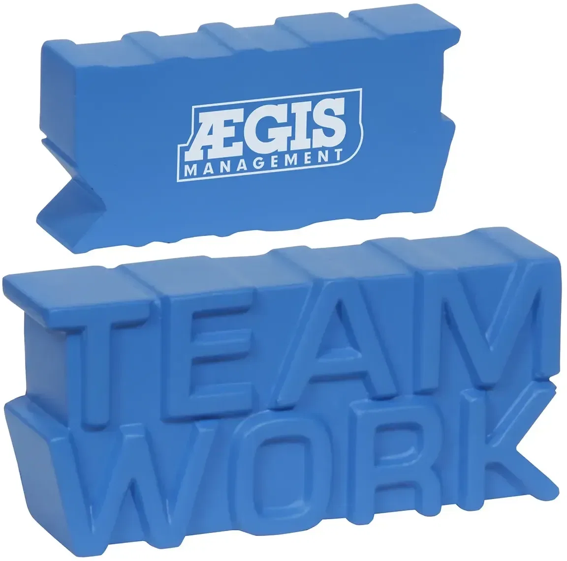 Custom Teamwork Word Stress Reliever, promotional foam squeeze toy spelling Team Work with logo