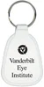 Custom Branded Tear Drop Key Ring in White