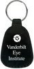 Custom Branded Tear Drop Key Ring in Black