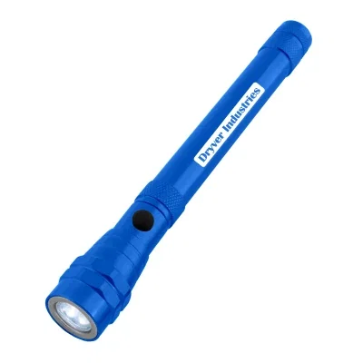 Black telescopic flashlight made from recycled aluminum