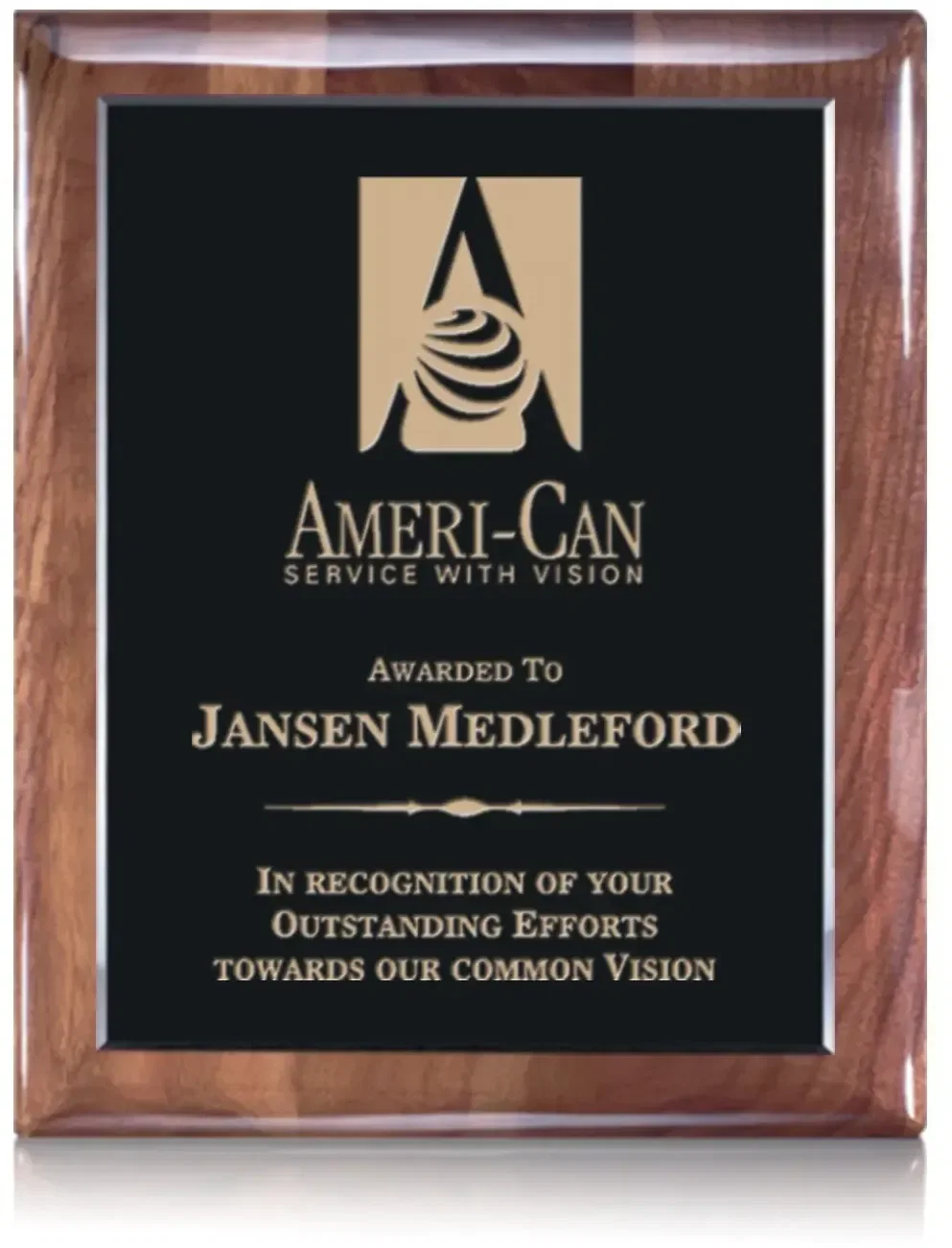 Telford Plaque - Ebony/Walnut — view 2