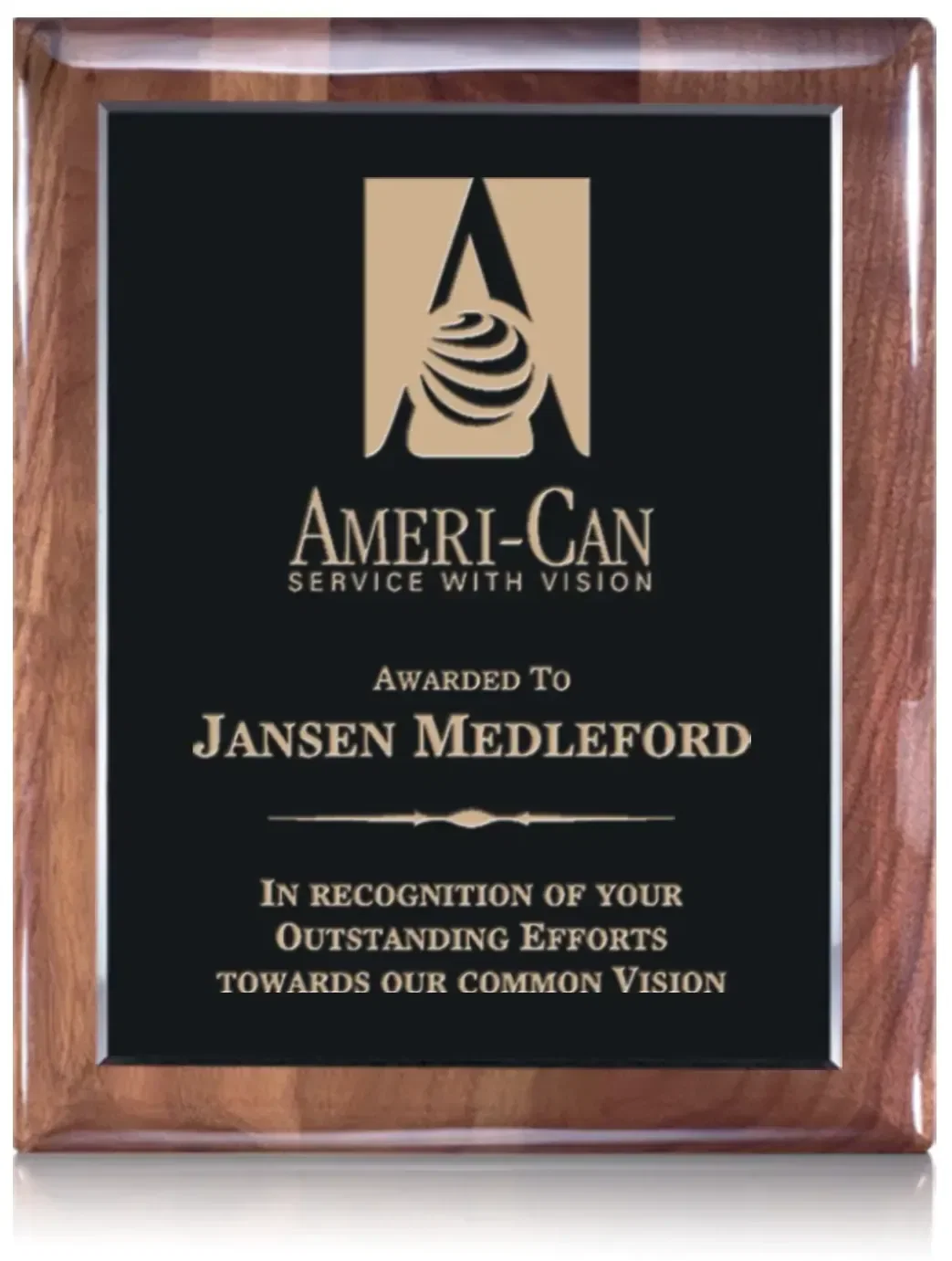 Telford Plaque - Ebony/Walnut — view 3