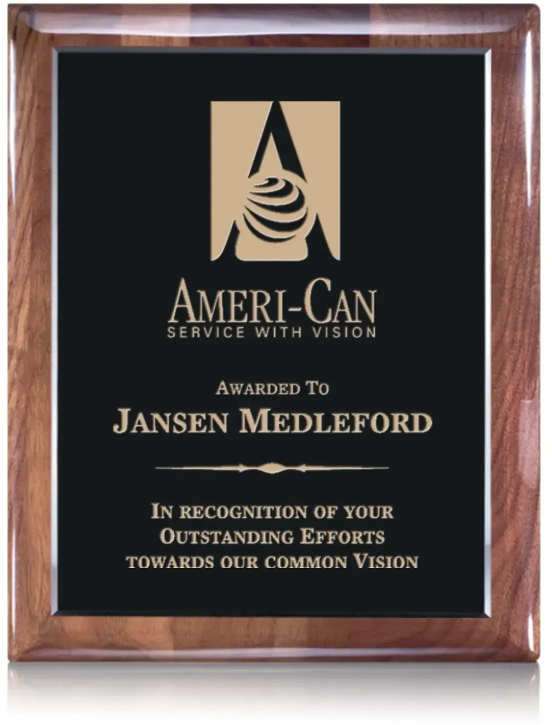 Telford Plaque - Ebony/Walnut — view 4
