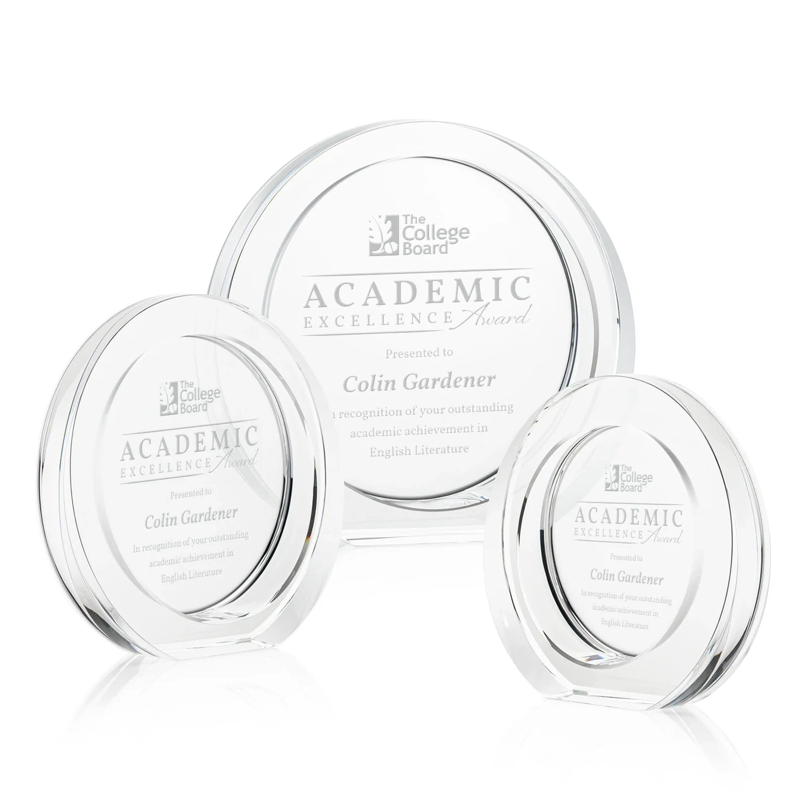 Custom Optical Crystal Award with a Deep Recessed Center, awards for employee recognition
