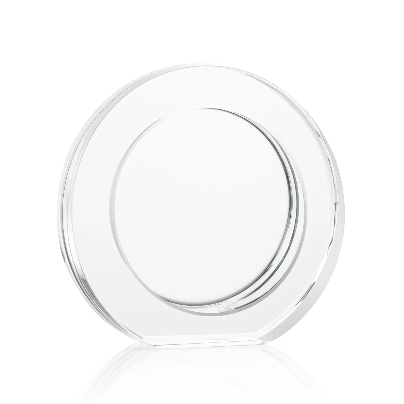 Custom Optical Crystal Award with a Deep Recessed Center, awards for company anniversary events