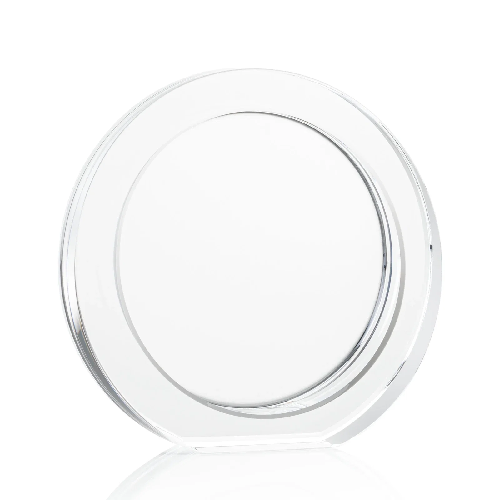 Personalized Optical Crystal Award with a Deep Recessed Center, awards for employee recognition