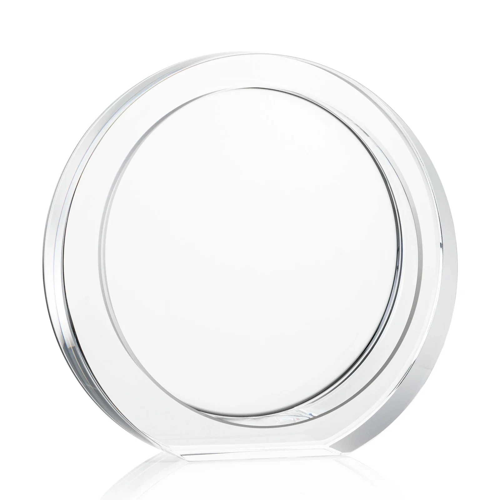 Personalized Optical Crystal Award with a Deep Recessed Center, awards for corporate award ceremonies