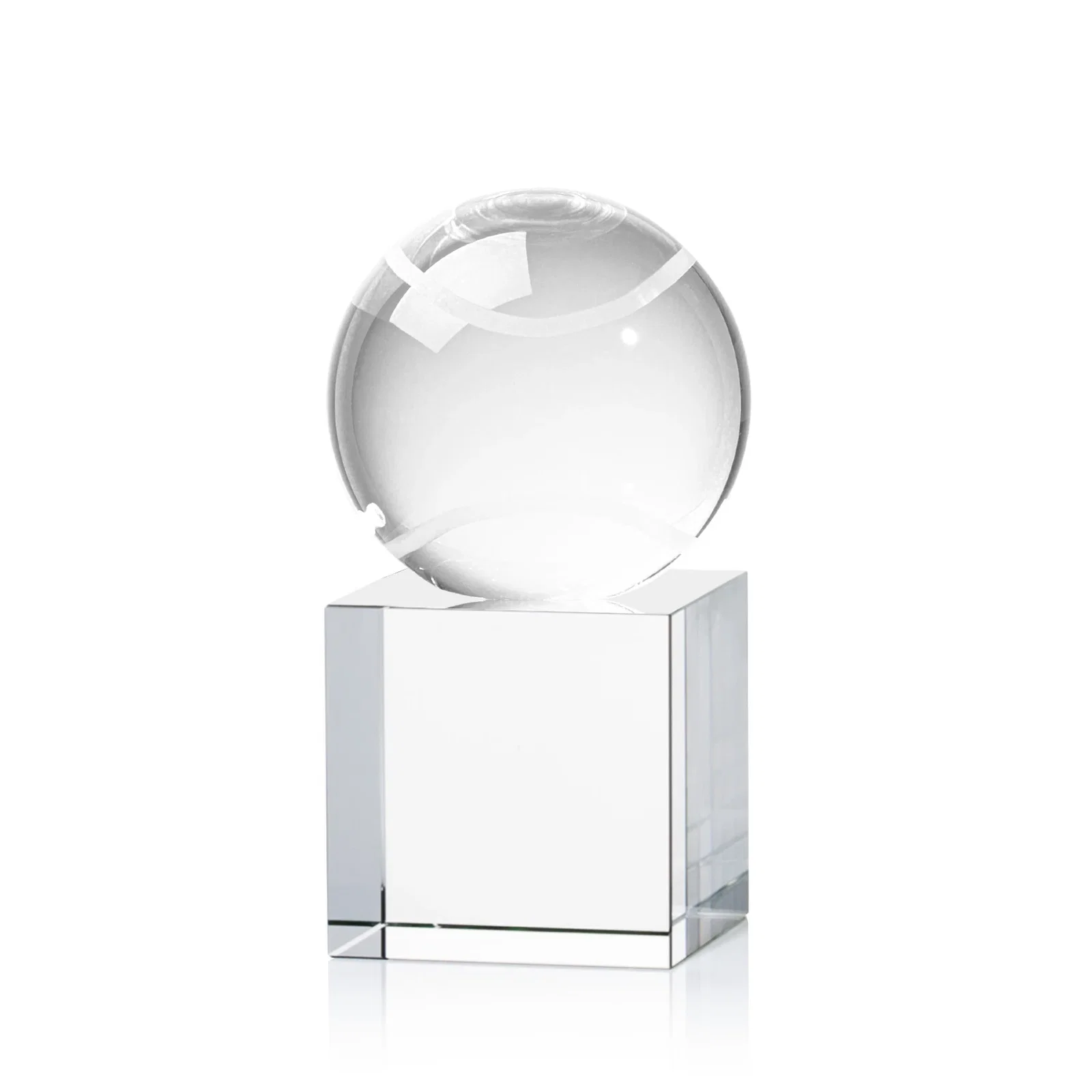 Custom Optical Crystal Tennis Ball Award for volunteer appreciation