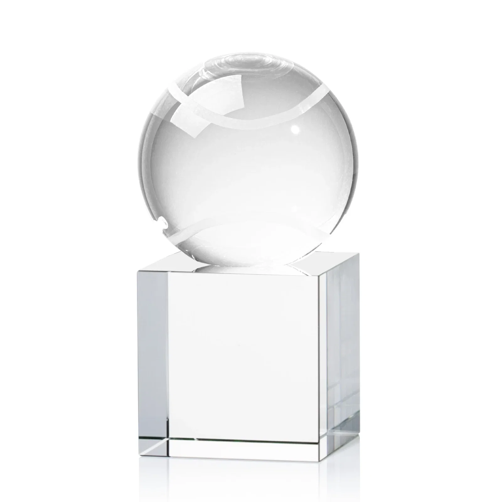 Custom Optical Crystal Tennis Ball Award for dealer and partner awards
