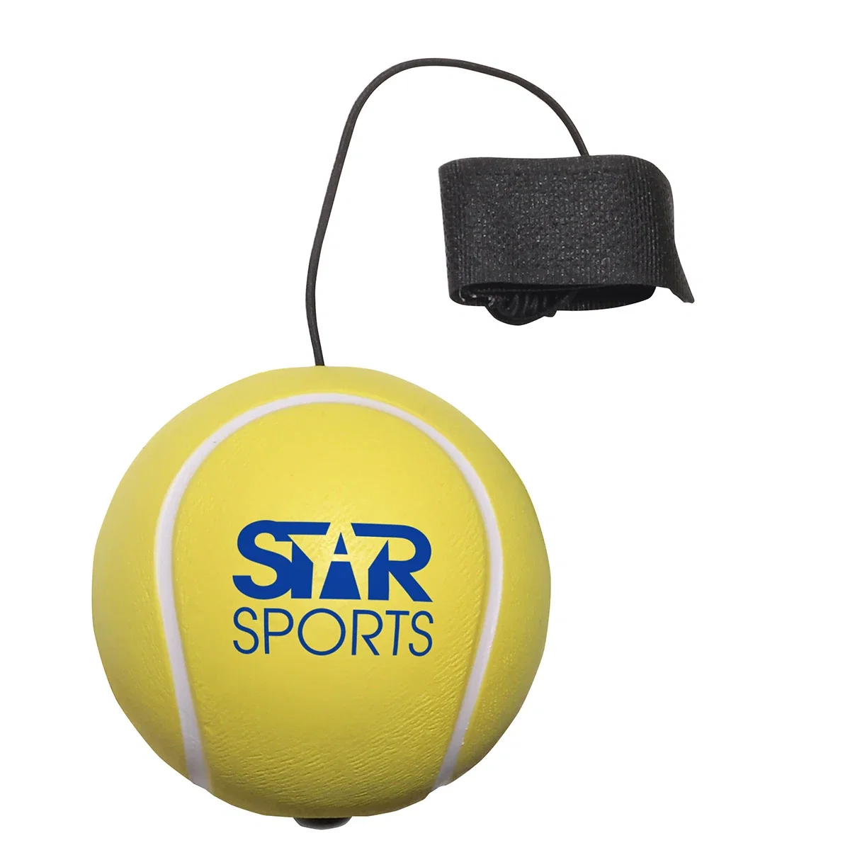 Tennis ball-shaped stress reliever yo-yo with a bungee cord attachment