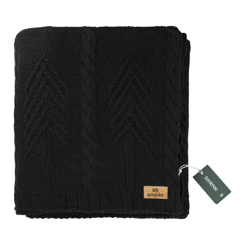 tentree Organic Cotton Cable Blanket — view 2