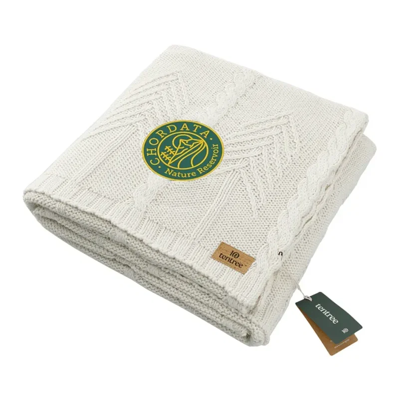 tentree Organic Cotton Cable Blanket — view 5