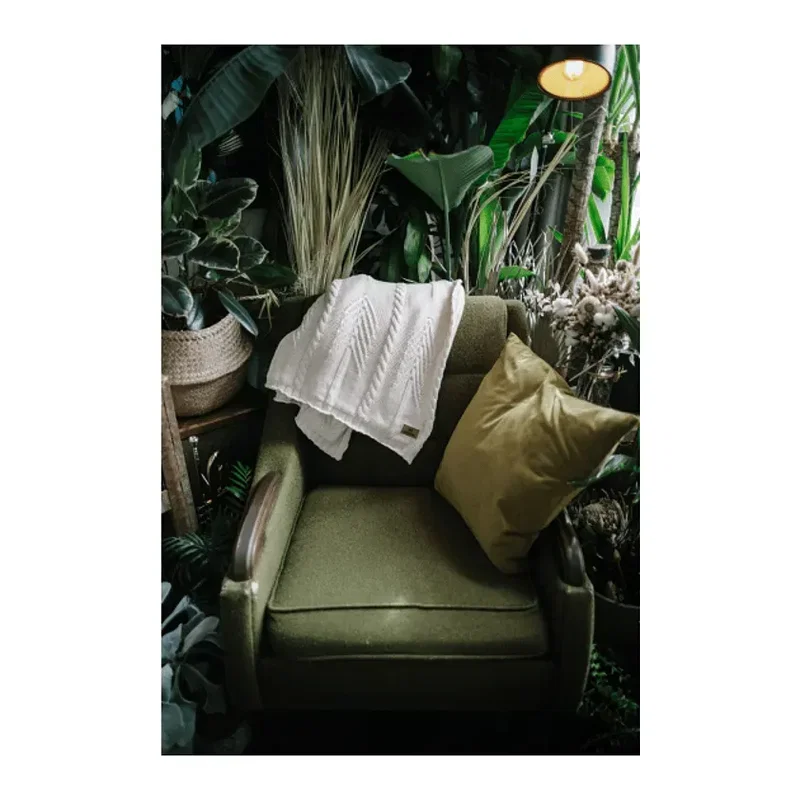 tentree Organic Cotton Cable Blanket — view 8