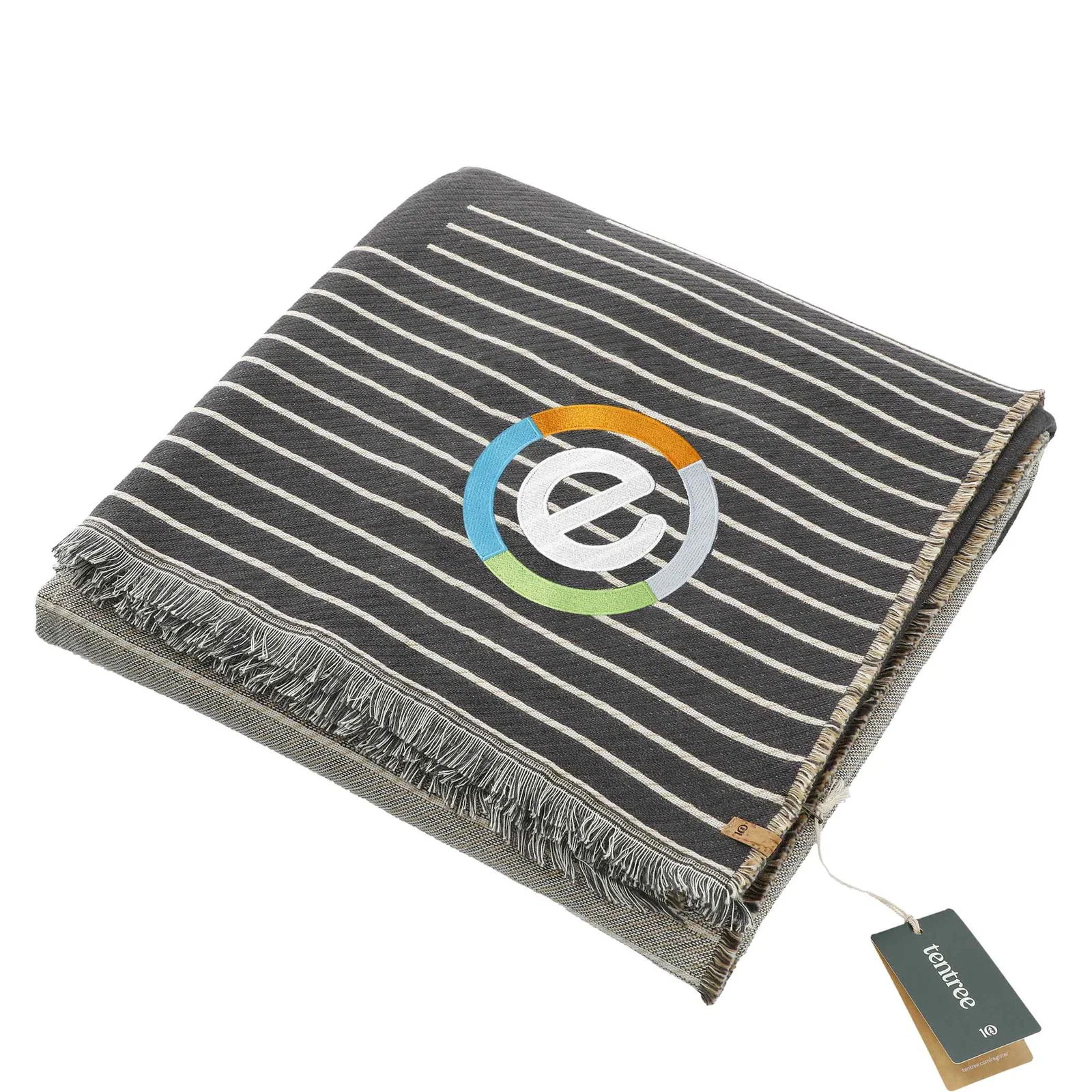 Custom Organic Cotton Peaks Woven Blanket - 86" x 55" — view 12