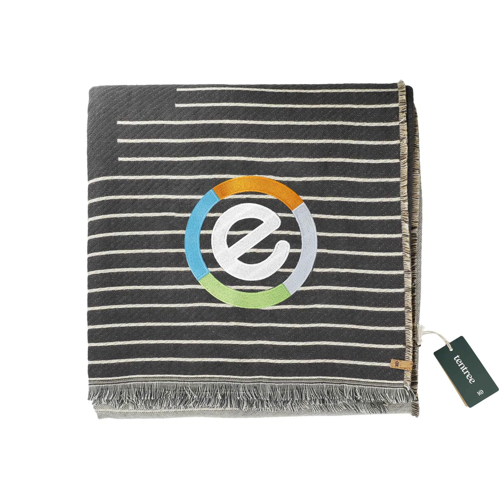 Custom Organic Cotton Peaks Woven Blanket - 86" x 55" — view 7