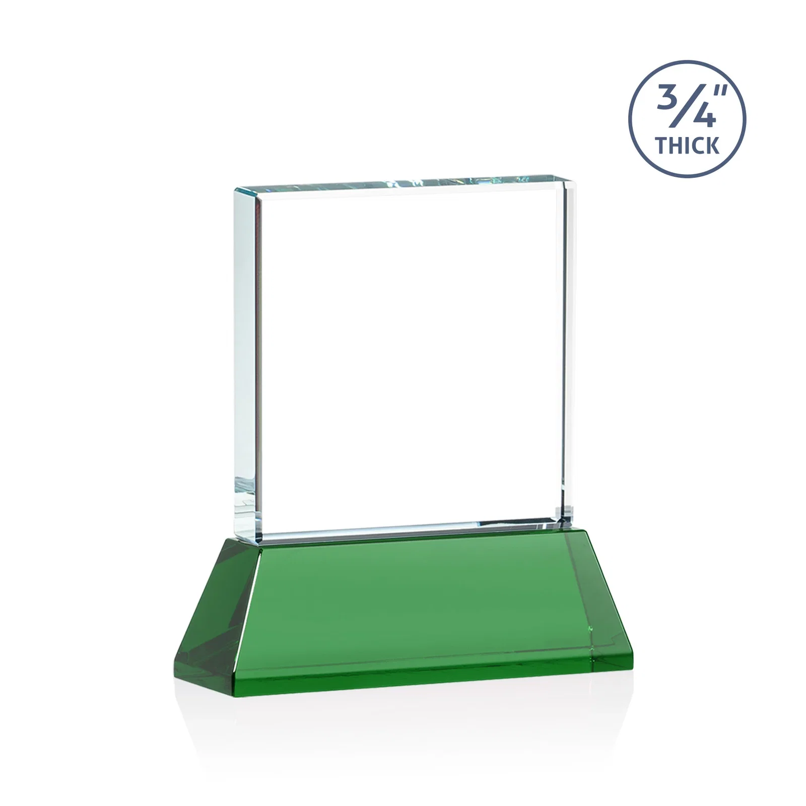 Branded Starfire Crystal Award with Decoration on Base and Crystal, awards, with your logo for corporate award ceremonies